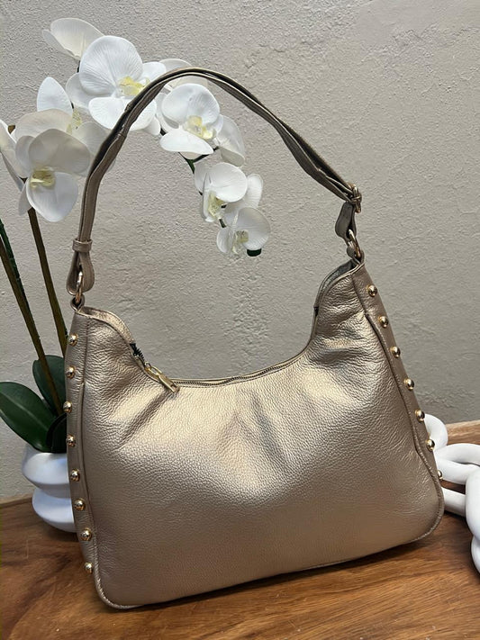 BOLSO 100% PIEL LONDRES ORO INGLES