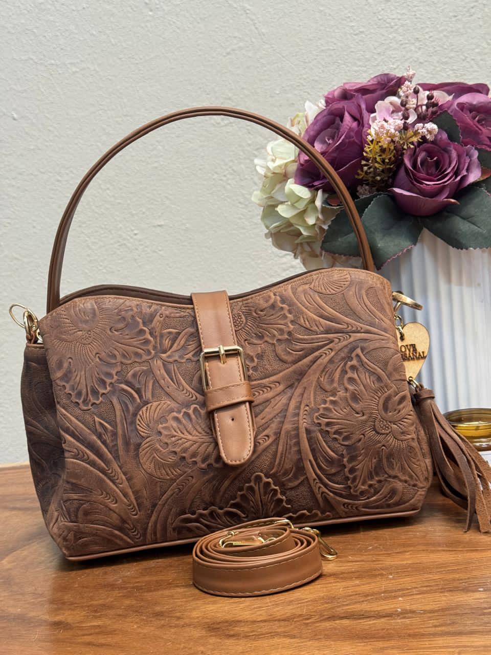 BOLSO DEBORAH CAMEL AVEJENTADO