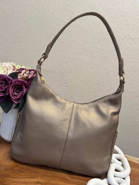 BOLSO 100% PIEL FRANCIA BRONCE