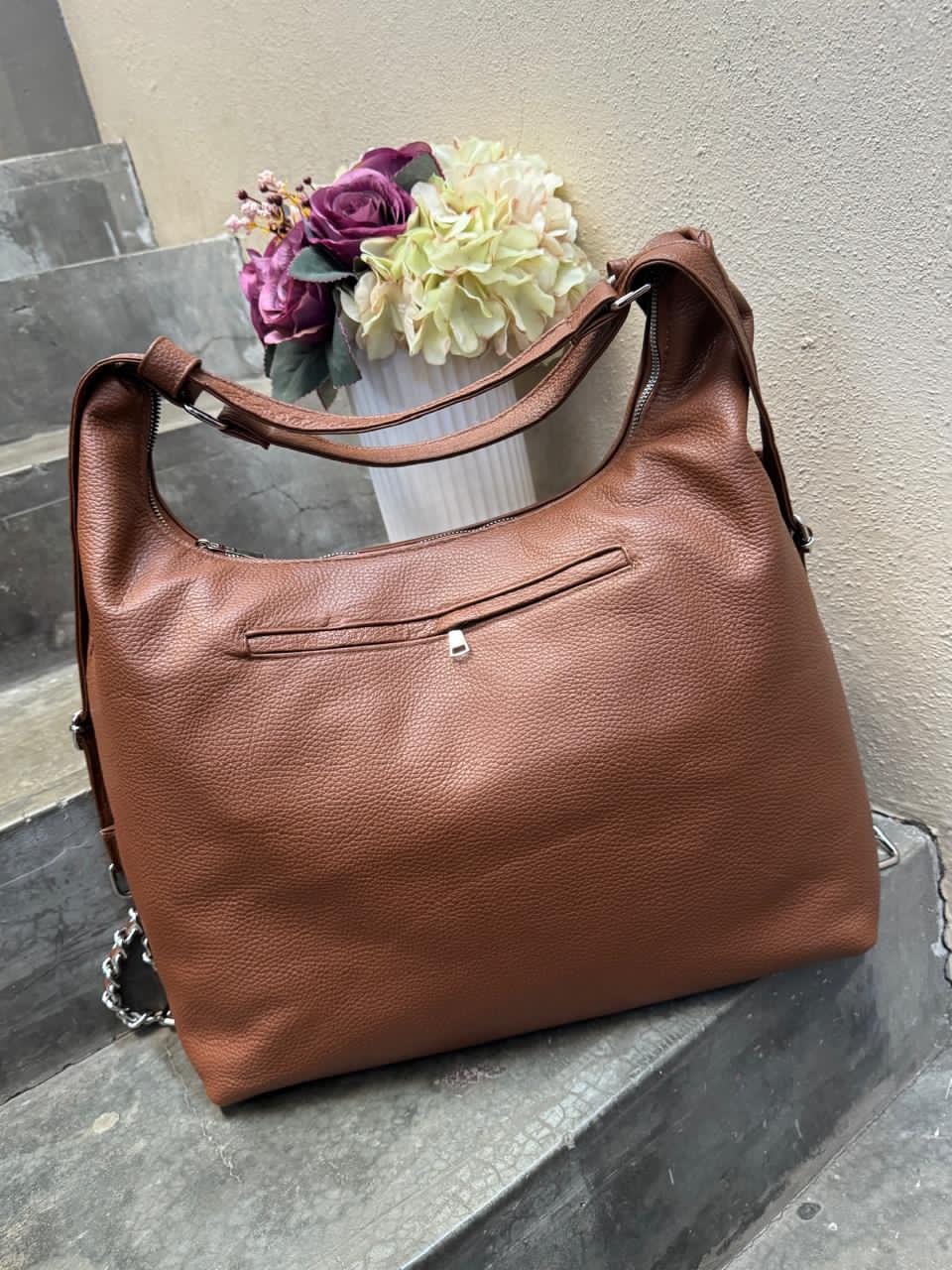 MOIRA DE PIEL COLOR FERRERO H/PLATA