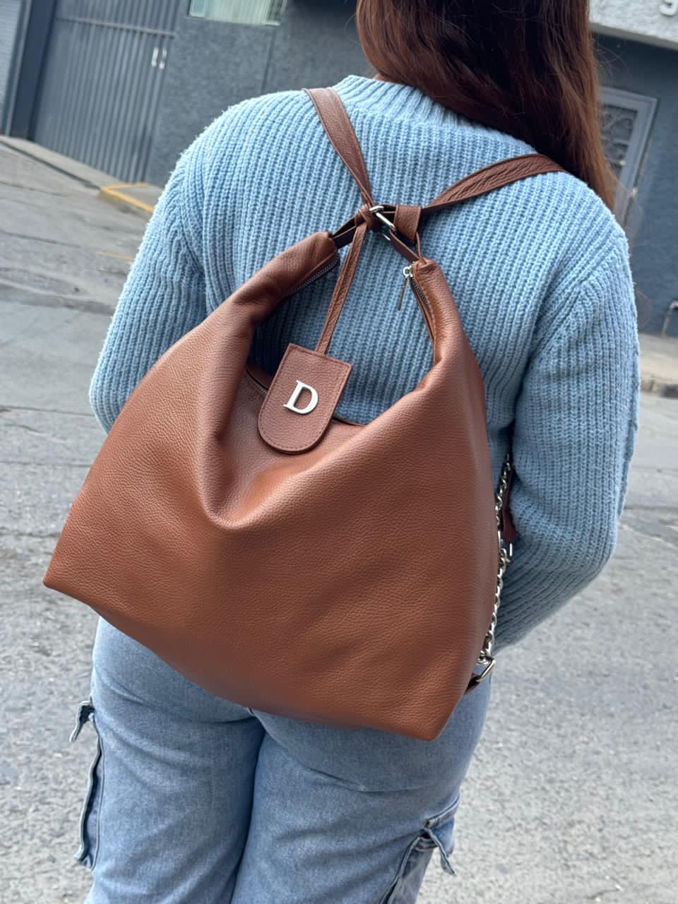 MOIRA DE PIEL COLOR FERRERO H/PLATA