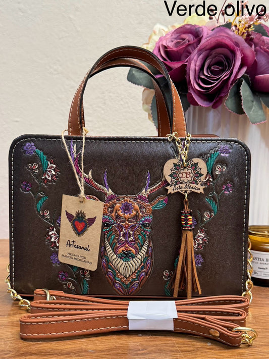 DB CROSSBODY VENADO VERDE OLIVO