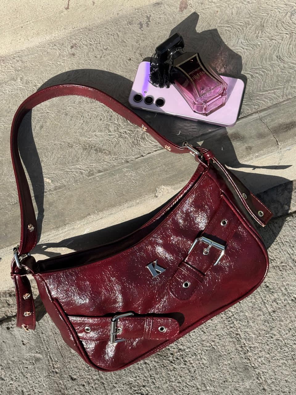 BOLSO FREYA YANNI VINO H/PLATA