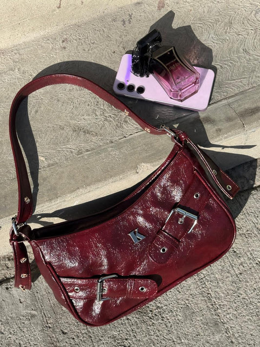 BOLSO FREYA YANNI VINO H/PLATA