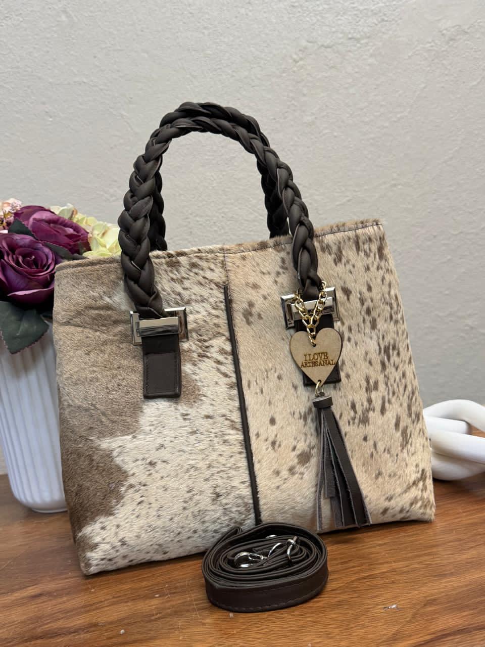 BOLSA ELIZABETH PELO VARIABLE ASAS CAFE