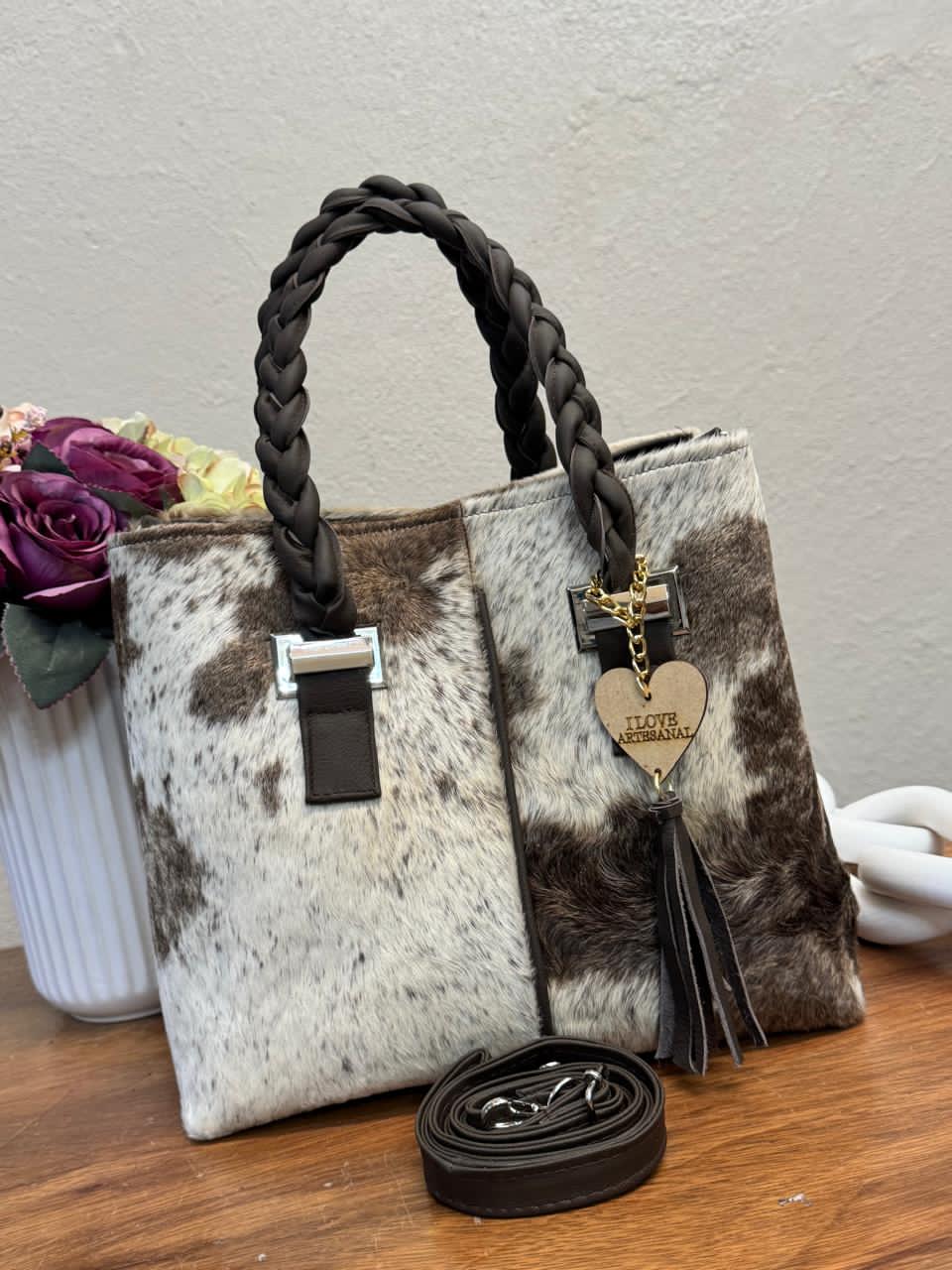 BOLSA ELIZABETH PELO VARIABLE ASAS CAFE