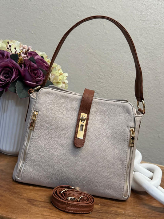 BOLSO 100% PIEL BRITANIA TERRA/MIEL