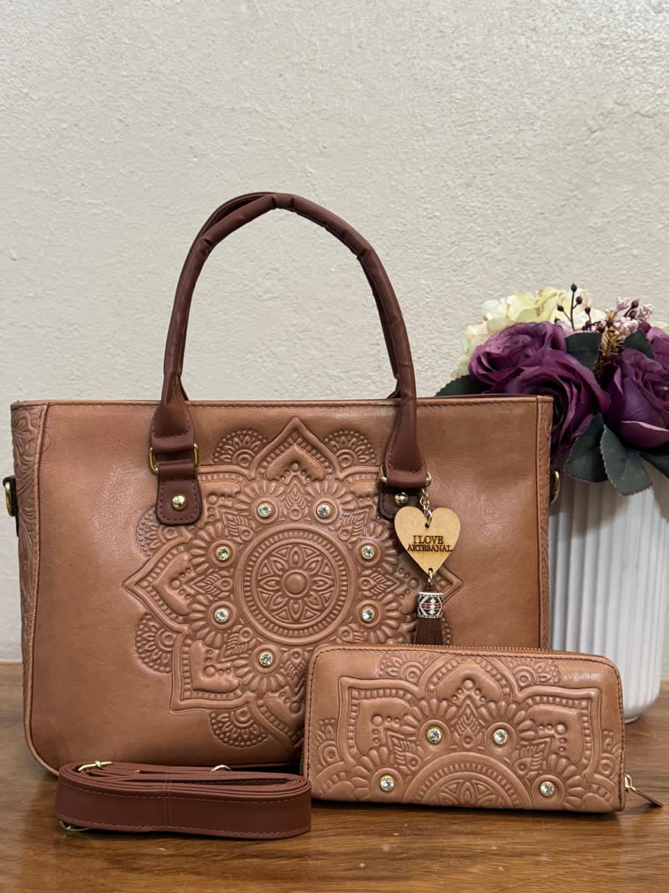 DUO CARTAGENA  MANDALA PIEL GRASO CAMEL