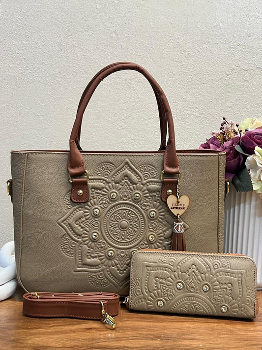 DUO CARTAGENA MANDALA PIEL GRASO KHAKI
