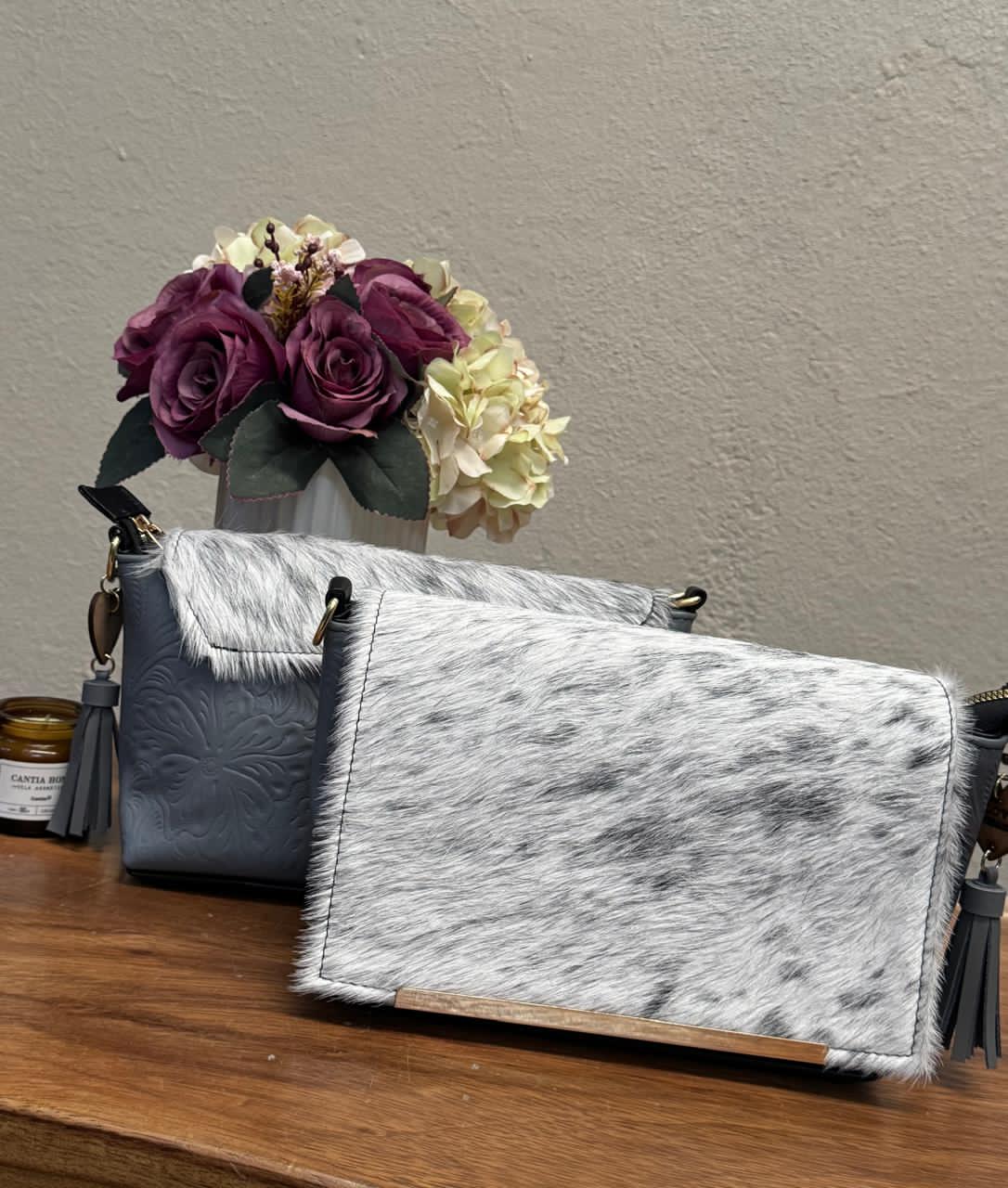 CROSSBODY VIANNEY TAPA PELO VARIABLE PIEL OXFORD