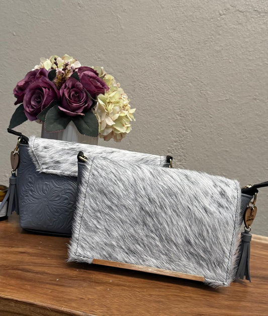 CROSSBODY VIANNEY TAPA PELO VARIABLE PIEL OXFORD