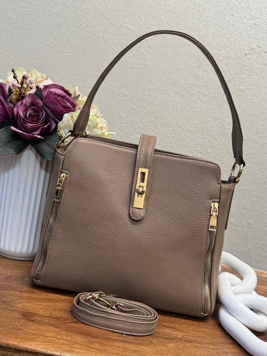BOLSO 100% PIEL BRITANIA PATHE