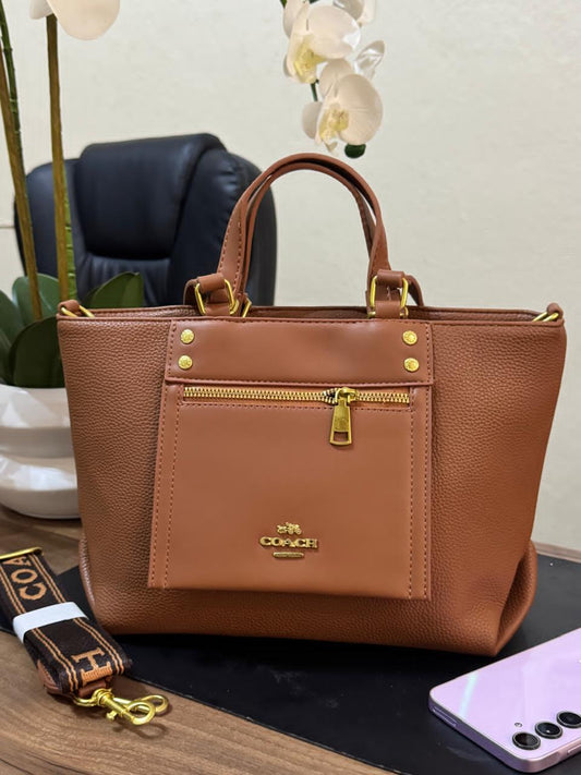 BOLSO COACH DOBLE ASA SHEDRON LISO