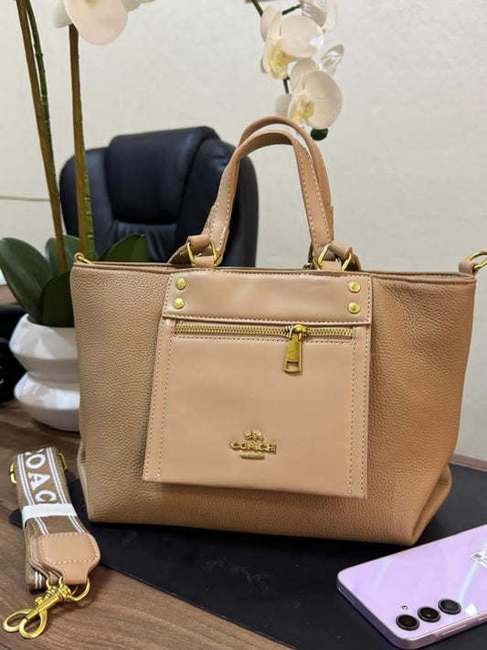 BOLSO COACH DOBLE ASA MAQUILLAJE LISO