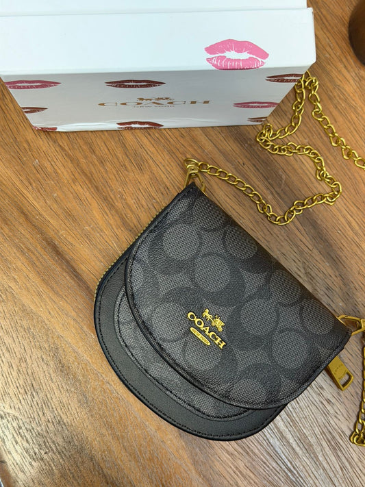MINI FLAP COACH NEGRO ESTAMPADO