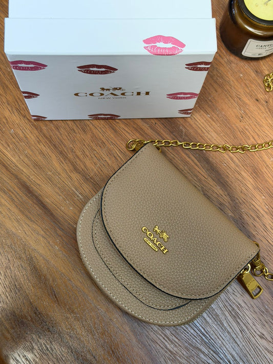 MINI FLAP COACH KHAKI LISO
