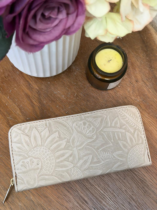 CARTERA 1 CIERRE GIRASOLES LATTE