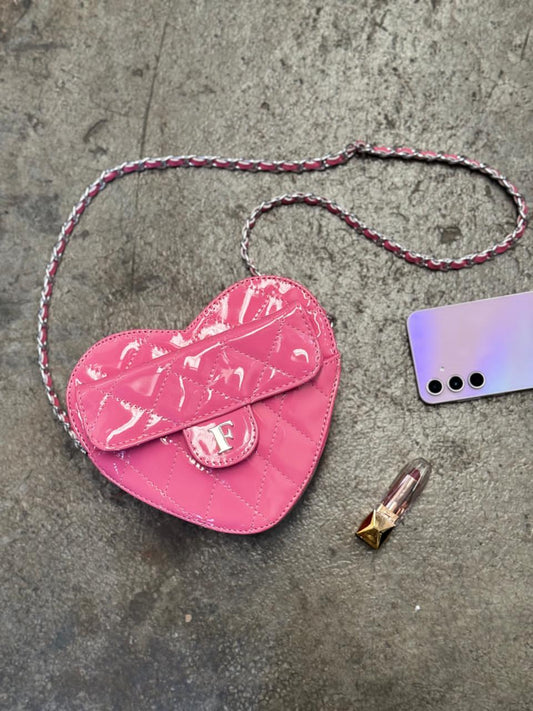 HEART BAG ROSA POP CHAROL H/PLATA