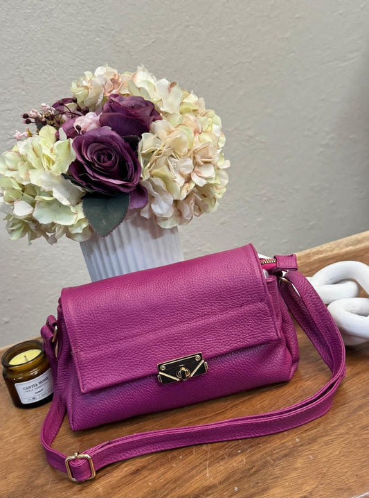 BOLSO 100% PIEL ARGELIA BUGAMBILIA