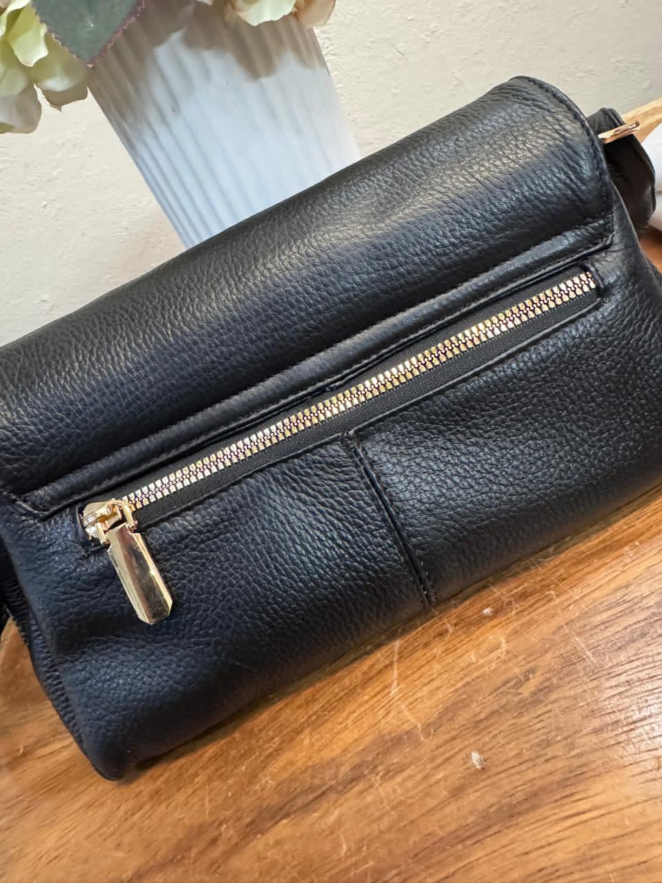 BOLSO 100% PIEL ARGELIA HUESO