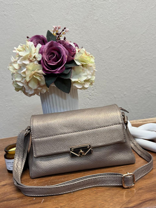 BOLSO 100% PIEL ARGELIA BRONCE