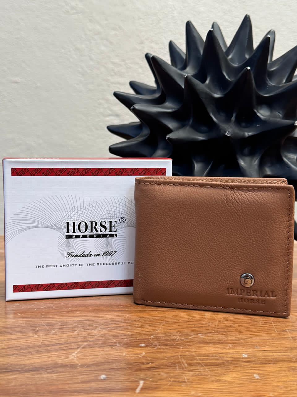 CARTERA HORSE PIEL BIFOLD CAMEL HERRAJES VARIABLES