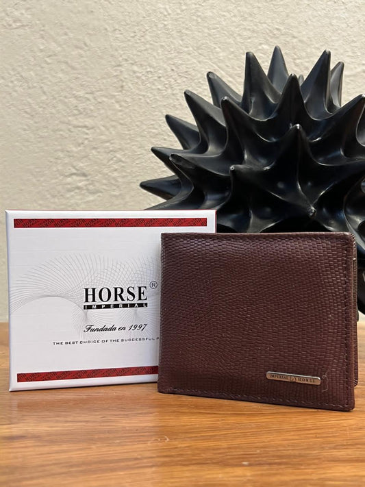 CARTERA HORSE PIEL BIFOLD CAFE TEXTURA LAGARTO