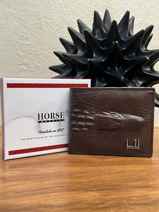 CARTERA HORSE PIEL BIFOLD COCODRILO FERRERO