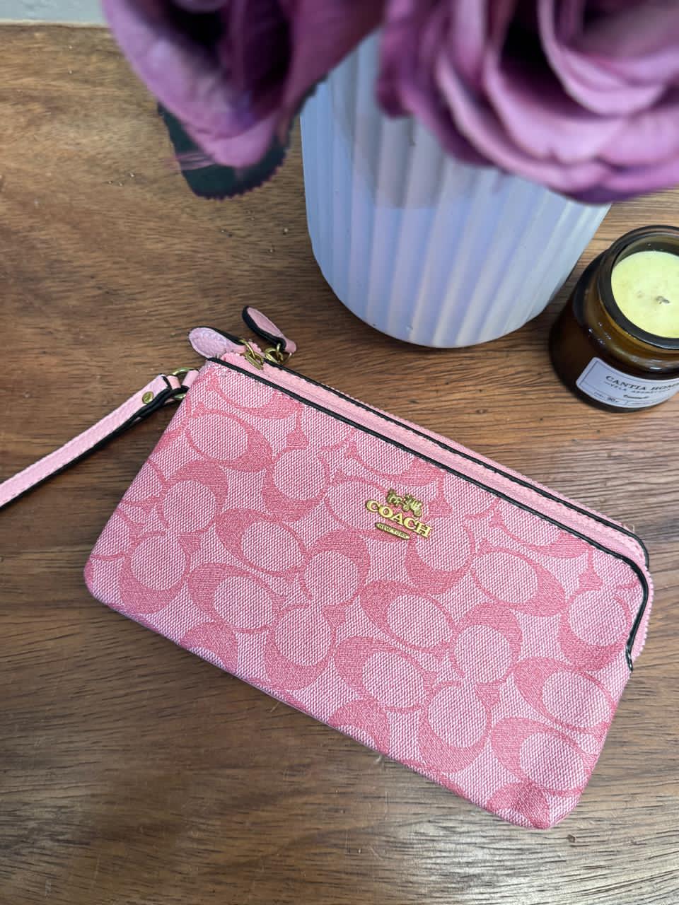 MUÑEQUERA LARGA COACH ROSA