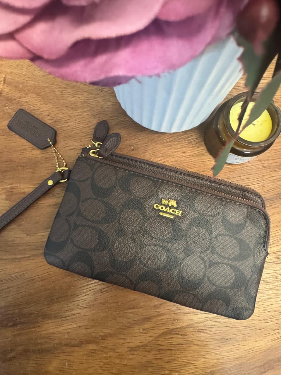 MUÑEQUERA LARGA COACH CHOCOLATE