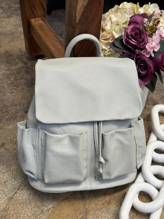 MOCHILA 100% PIEL UCRANIA HUESO