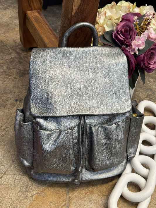 MOCHILA 100% PIEL UCRANIA ANTIMONIO