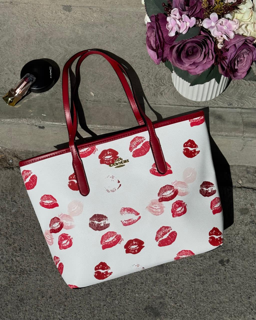 BOLSA COACH GRANDE BLANCO BESOS