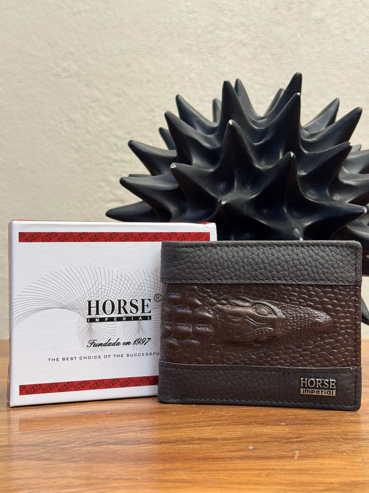 CARTERA HORSE PIEL BIFOLD COCODRILO FERRERO