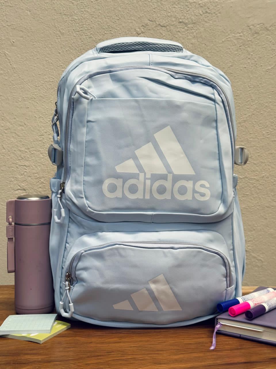 MOCHILA ADIDAS 002 CELESTE