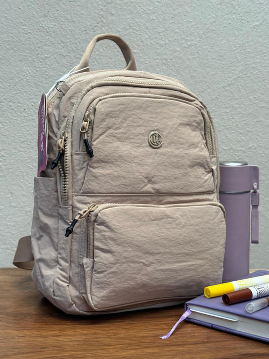 MOCHILA JUVENIL CHIMBAO COLOR BEIGE