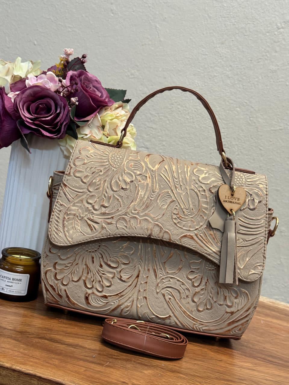 BOLSO PENELOPE VAINILLA-COBRE