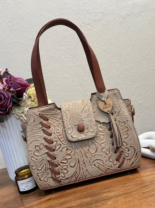 BOLSO EVA VAINILLA-COBRE