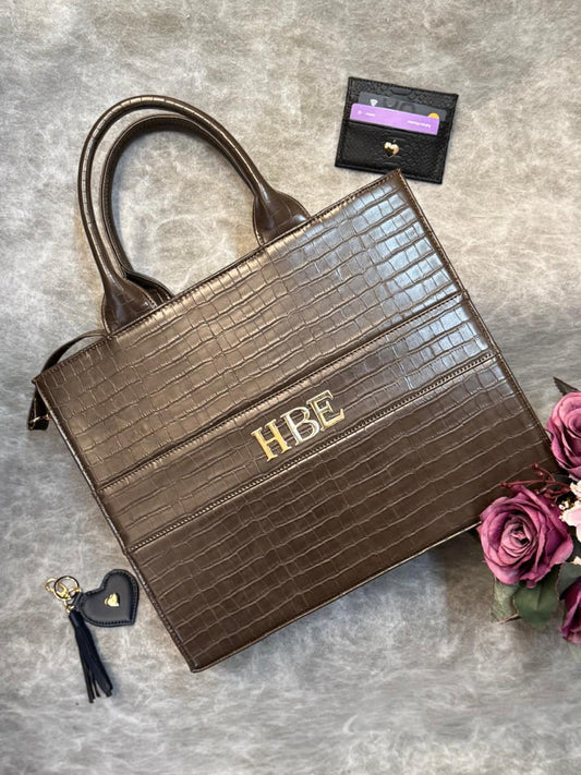 TOTE CLASICA GDE CHOCOLATE DRILO