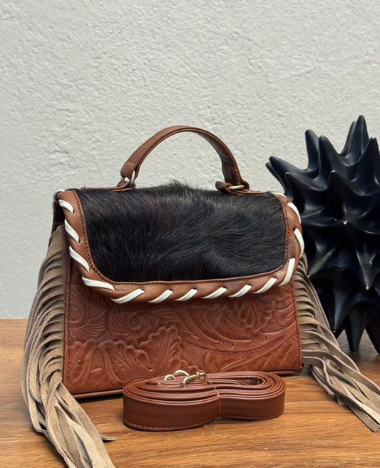 CROSSBODY FABIOLA PELO Y BARBAS VARIABLE PIEL TANG