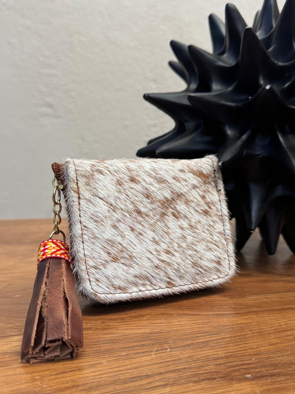 MONEDERO PELO TONOS CAMEL/BEIGE