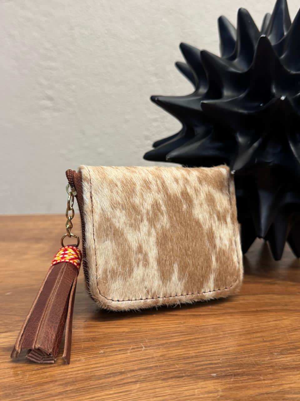 MONEDERO PELO TONOS CAMEL/BEIGE