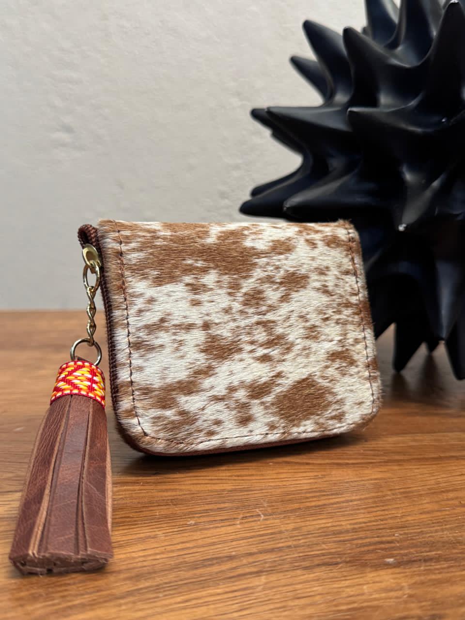 MONEDERO PELO TONOS CAMEL/BEIGE