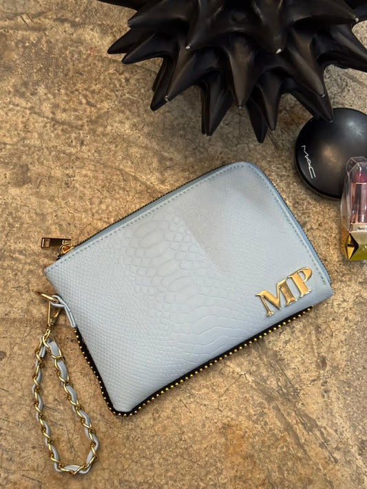 MONEDERO XL PREMIUM CELESTE H/DORADO