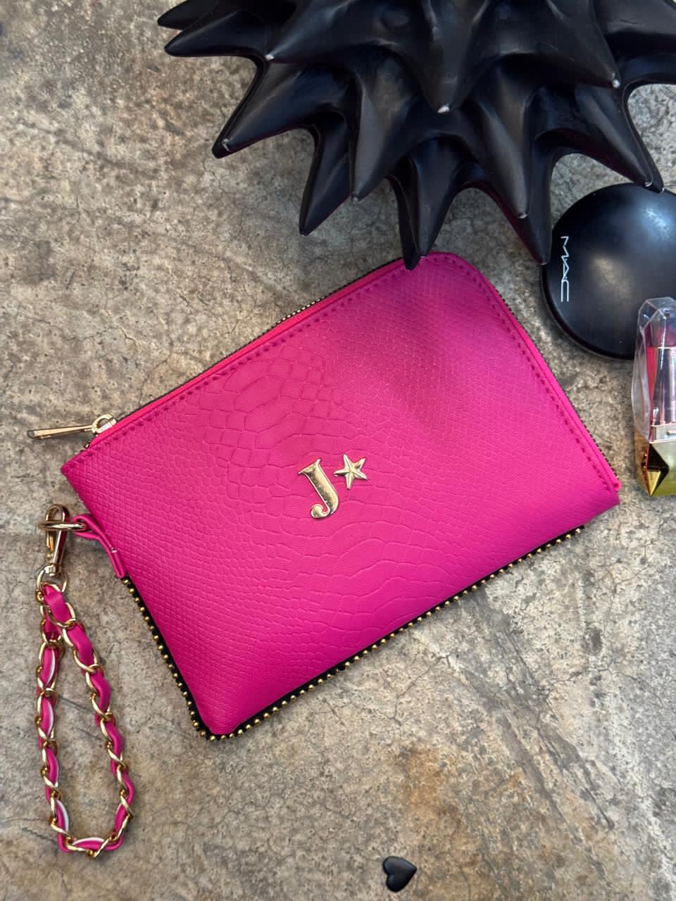 MONEDERO XL PREMIUM FIUSHA VIBORA H/DORADO