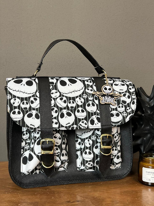 MOCHILA/MALETIN PERSONAJES JACK BLANCO-NEGRO