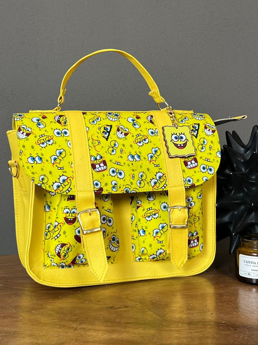 MOCHILA/MALETIN PERSONAJES BOB ESPONJA AMARILLO
