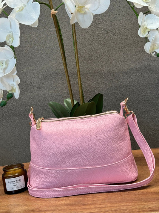 BOLSO 100% PIEL ARABIA ROSA PALIDO