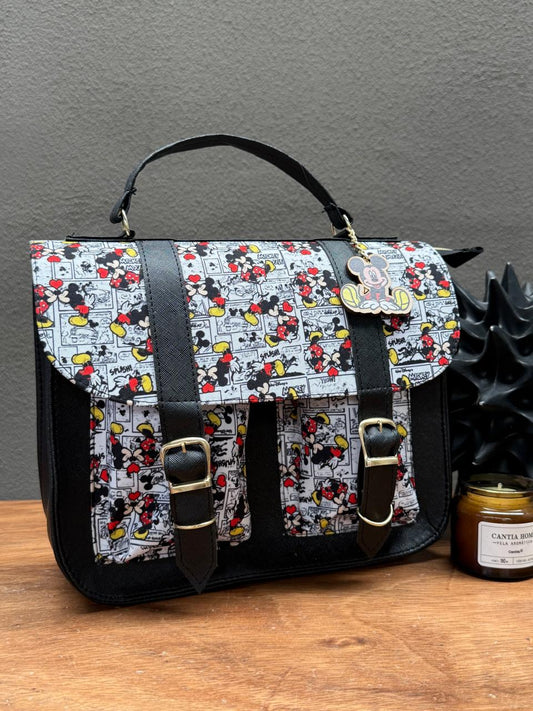 MOCHILA/MALETIN PERSONAJES MICKEY NEGRO