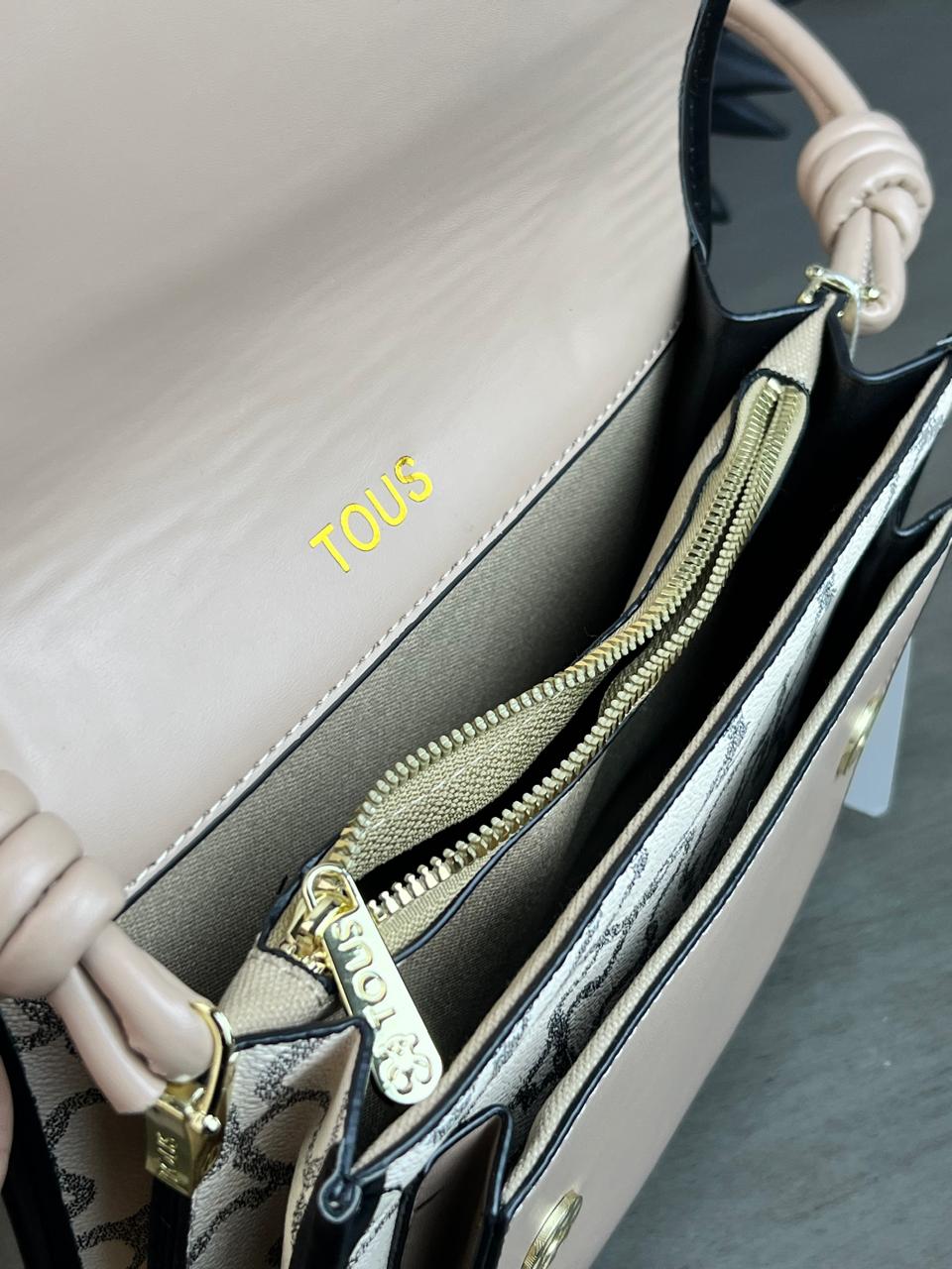 IMPORTACION CROSSBODY TOUS HUESO/CAMEL
